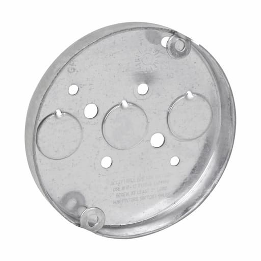 Crouse-Hinds - Crouse-Hinds Series TP301 4 x 1/2 Inch Round Ceiling Fan Box with Snap-In Connector