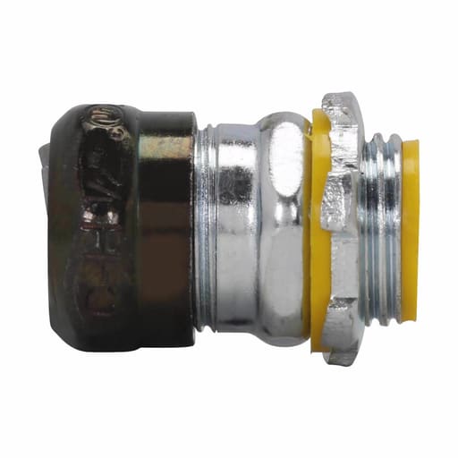 Crouse-Hinds - Crouse-Hinds 1652RT 1" Steel Insulated Raintight Compression Straight EMT Connector