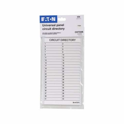 Cutler-Hammer / Eaton - ETN CKTDIR (2)42 CKT CARD,(2)ADHESI