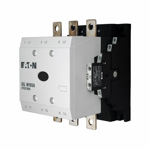 Cutler-Hammer / Eaton - Cutler-Hammer XTCE185H22TD XT IEC contactor, 185A, 24-27 Vdc, 2NO-2NC, 185A, Frame H, 140 mm, 50, 75, 150, 200 hp (3PH @200, 240, 480, 600 V), Three-pole, Non-reversing, XT IEC series, Screw terminals,