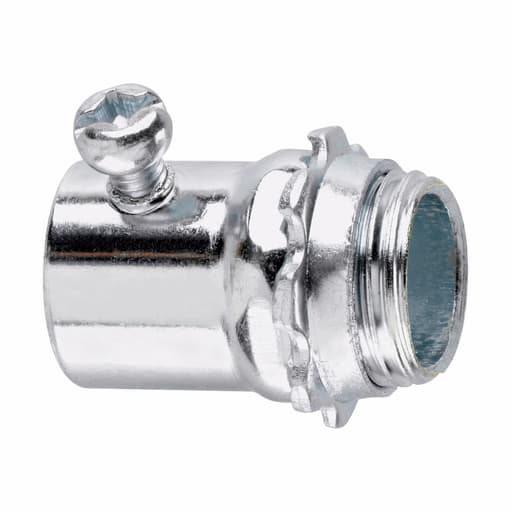 Crouse-Hinds - Crouse-Hinds 455 2" Steel Non-Insulated Set Screw Straight EMT Connector