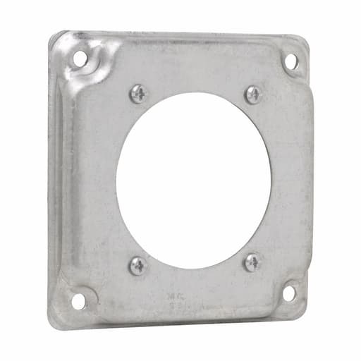 Crouse-Hinds - Crouse-Hinds TP518 4" Square Surface Cover, (1) 30-50 Amp Receptacle (4-wire), 2-9/64" Hole, 1/2" Raised, 5.5cu.in, Steel