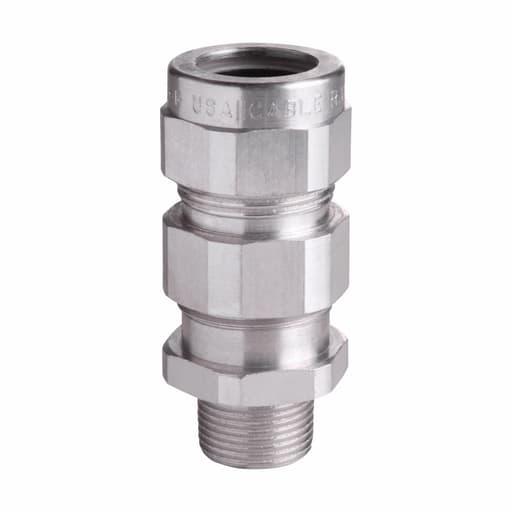 Crouse-Hinds - Crouse-Hinds Series TMC7247 2-1/2 Inch 1.93 to 2.47 Inch Aluminum Armored Cable Gland