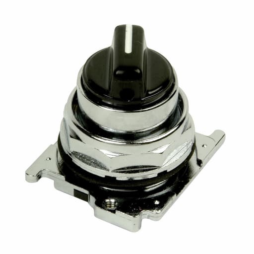 Cutler-Hammer / Eaton - Eaton Electrical 10250T1311 30.5 mm 2-Position Maintained Black Die-Cast Zinc IP65 Non-Illuminated Selector Switch Operator