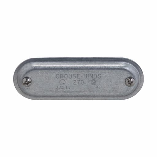 Crouse-Hinds - Crouse-Hinds 470 1-1/4" Steel Blank Conduit Body Cover, Form-7