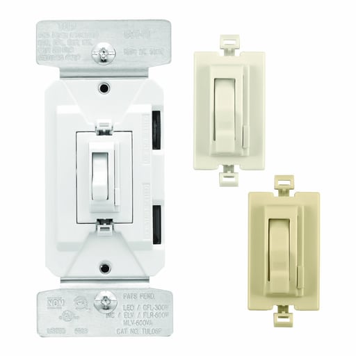 Cooper Wiring Device Arrow/Eagle - CWD TUL06P-C2 UNIV. TOGGLE DIMMER W/ PRESET W/V/LA, BO