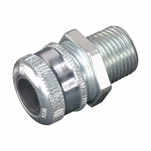 Crouse-Hinds - Crouse-Hinds CGB7920 2-1/2" Non-Armoured Cord & Cable Fitting, 2.188-2.500" cord, 1.000" thread, Iron Alloy