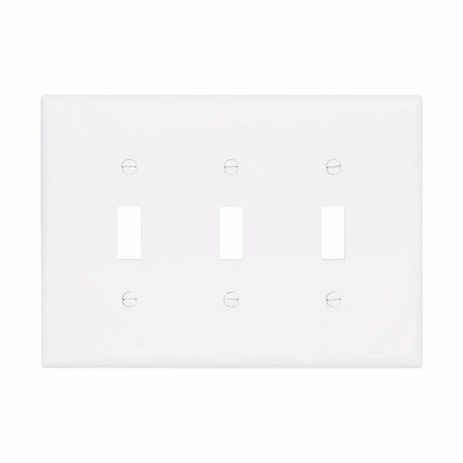 Cooper Wiring Device Arrow/Eagle - CWD PJ3W WALLPLATE 3G TOGGLE POLY MID WH