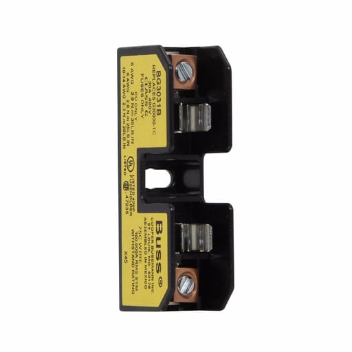 Bussmann Mfg. - Bussmann Series BG3031B 25 to 30 Amp 480 VAC/VDC Class G Fuse Block