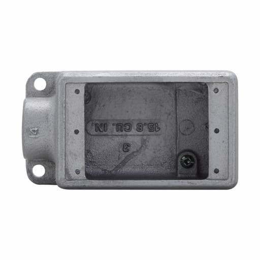 Crouse-Hinds - Crouse-Hinds FD2 3/4" Hub, 1-Gang Deep Device Box