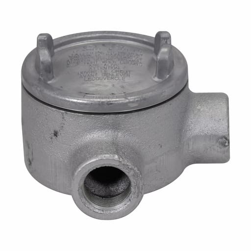 Crouse-Hinds - Crouse-Hinds Series GUAM26 3/4 Inch Hub 3 Inch Cover Opening Cast Iron Conduit Outlet Box with Cover