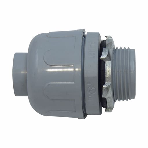 Crouse-Hinds - Crouse-Hinds Series LT50NM 1/2 Inch Gray Nylon Straight Liquidtight Conduit Connector