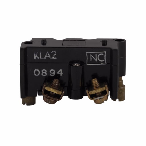 Cutler-Hammer / Eaton - Eaton Electrical E30KLA2 30.5 mm 600 VAC 10 Amp 1NC Pressure Terminal Silver Standard Push Button Contact Block