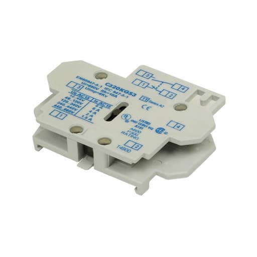 Cutler-Hammer / Eaton - Eaton Electrical C320KGS3 600 VAC 10 Amp 250 VDC 0.55 Amp 1NO 1NC Snap-On Terminal Contactor Auxiliary Contact