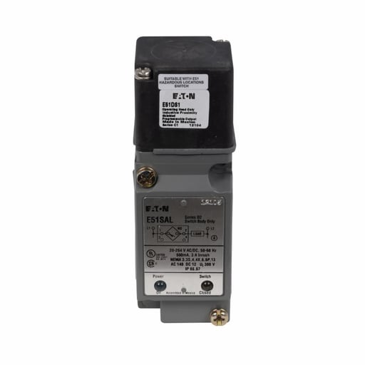 Cutler-Hammer / Eaton - Eaton Electrical E51ALS1 20 to 264 VAC/VDC NO or NC Die-Cast Zinc 2-Wire Inductive Proximity Sensor