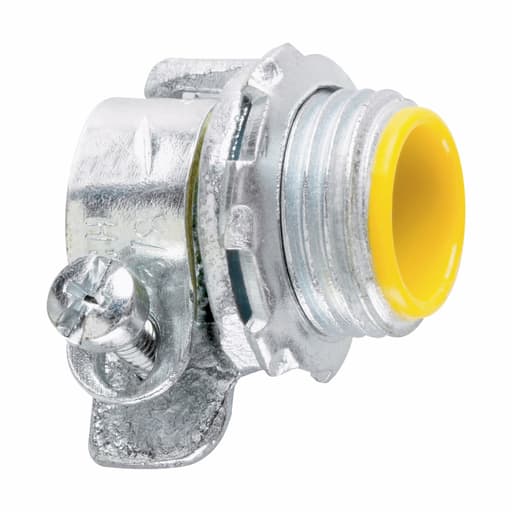Crouse-Hinds - Crouse-Hinds 1708 1/2" Malleable Iron Insulated Squeeze Type Straight FMC Connector
