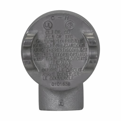 Crouse-Hinds - Crouse-Hinds GUAB24 3/4" Hub 2" Cover Opening Cast Iron Conduit Outlet Box with Cover