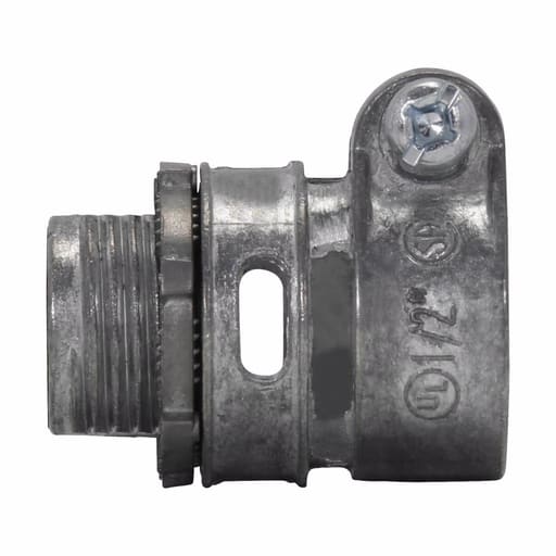 Crouse-Hinds - Crouse-Hinds Series 708DC 1/2 Inch Die-Cast Zinc Non-Insulated Squeeze Type Straight FMC Connector