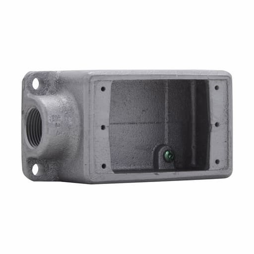 Crouse-Hinds - Crouse-Hinds FSLA1 1/2" FS/FD Single Gang, Cast Iron Alloy, Shallow A Shaped