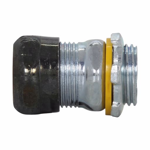 Crouse-Hinds - Crouse-Hinds 651RT 3/4" Steel Raintight Compression EMT Connector - Straight, Non-Insulated