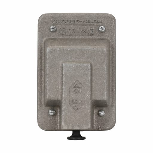 Crouse-Hinds - Crouse-Hinds DS128 1-Gang Aluminum Raintight Blank Device Box Cover with Gasket