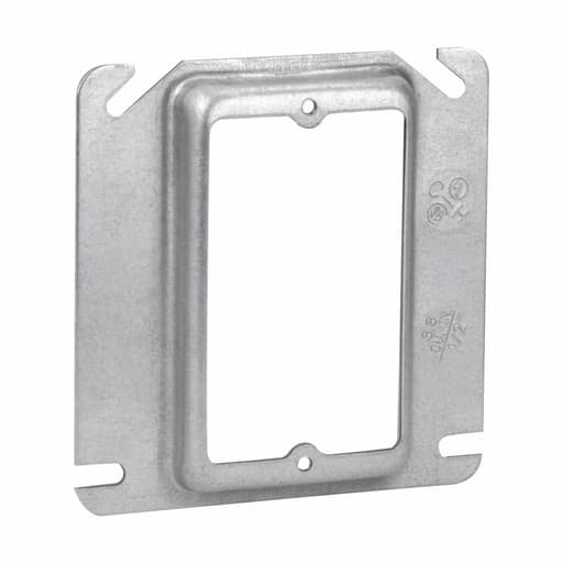 Crouse-Hinds - Crouse-Hinds TP486 3/4" Raised Steel 1-Device Square Outlet Box Mud Ring