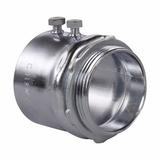Crouse-Hinds - Crouse-Hinds 161P 6" Malleable Iron Non-Insulated Set Screw Straight Rigid Conduit Connector