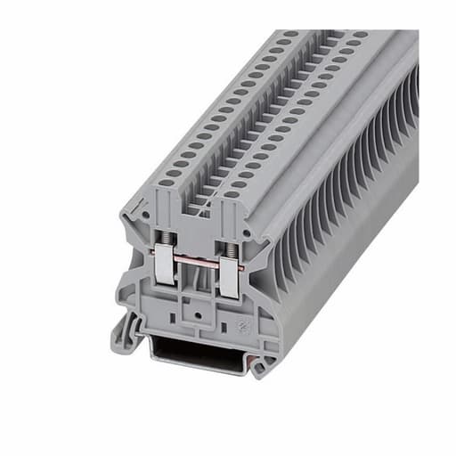 Cutler-Hammer / Eaton - Eaton Electrical XBUT25 600 Volt 20 Amp 26 to 12 AWG Screw Terminal Gray Polyamide Standard Feed-Through Terminal Block