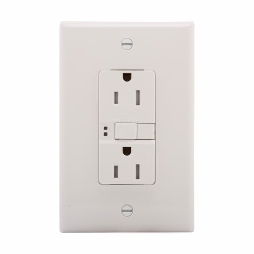 Cooper Wiring Device Arrow/Eagle - Eaton TRSGF15W GFCI Receptacle, Tamper Resistant, Self Test, 15A 125V - White
