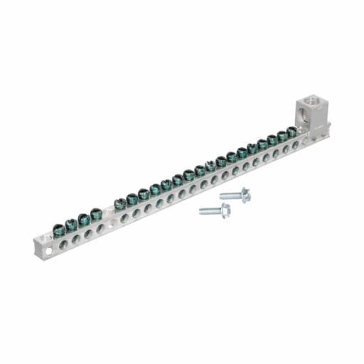 Cutler-Hammer / Eaton - Eaton Electrical GBK2120 9.19 Inch 6 to 2/0 AWG Aluminum/Copper 21-Terminal Load Center Ground Bar Kit