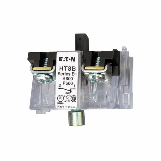 Cutler-Hammer / Eaton - Eaton Electrical HT8B 30.5 mm 600 VAC 10 Amp 1NC Standard Push Button Contact Block