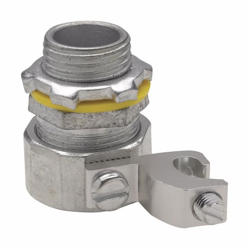 Crouse-Hinds - Crouse-Hinds LTB100G 1" Malleable Iron Insulated Straight Liquidtight Conduit Connector