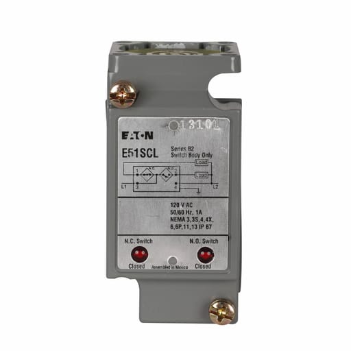 Cutler-Hammer / Eaton - Eaton Electrical E51SCL 120 VAC 1NO 1NC IP67 Die-Cast Zinc Assembled Inductive Proximity Sensor Body