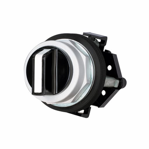 Cutler-Hammer / Eaton - Cutler-Hammer HT8JAH3AA5 HT800 pushbutton, 30.5 mm, Watertight/Oiltight-HT800, Selector switch unit, NEMA 3, 3R, 4, 4X, 12 and 13, Non-illuminated, Two-position, Maintained, maintained, Black actuator,