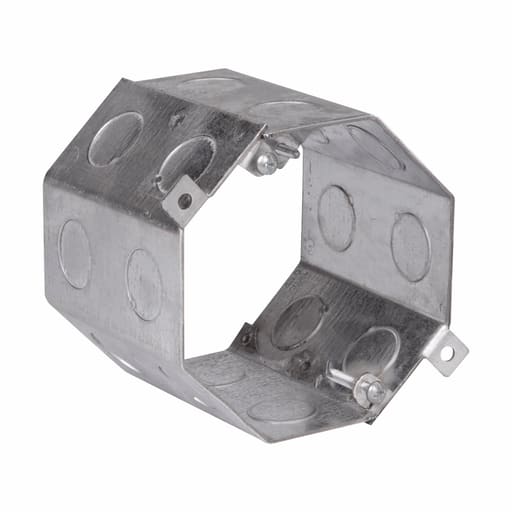 Crouse-Hinds - Crouse-Hinds TP639 4" Octagon Concrete Box, 3-1/2" Deep, 1" & 3/4" Double Row KOs, Steel