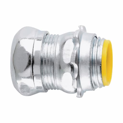 Crouse-Hinds - Crouse-Hinds 1651 3/4" Steel Insulated Compression Straight EMT Connector