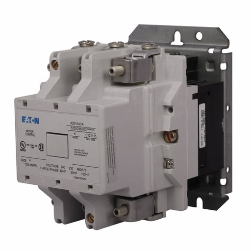 Cutler-Hammer / Eaton - Eaton Electrical A201K4CA 120 Volt 135 Amp 1-Phase 3-Pole Non-Reversing NEMA Contactor