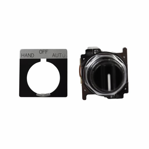 Cutler-Hammer / Eaton - Eaton Electrical 10250T22KB-POP 600 VAC 2NO 2NC 30.5 mm 3-Position Black IP65 Knob Non-Illuminated Selector Switch