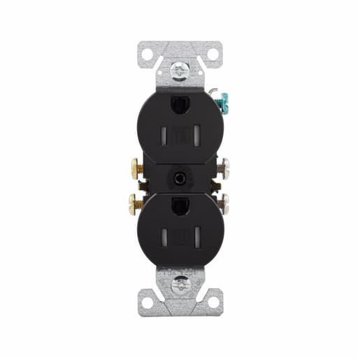 Cooper Wiring Device Arrow/Eagle - CWD TR270BK RECP TR DUPLEX 15A 125V 2P3W STR BK
