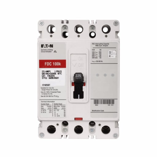 Cutler-Hammer / Eaton - Eaton Electrical FDC3125L Series C F Frame Molded Case Circuit Breaker