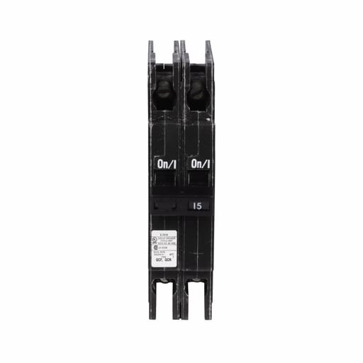 Cutler-Hammer / Eaton - Cutler-Hammer QCR2015 Quicklag Type QCR 1/2-inch Industrial Thermal-Magnetic Circuit Breaker,Industrial circuit breaker,15 A,10 kAIC,Two-pole,120/240 V,Thermal-magnetic,Cable-in/cable-out,QCR,Fixed