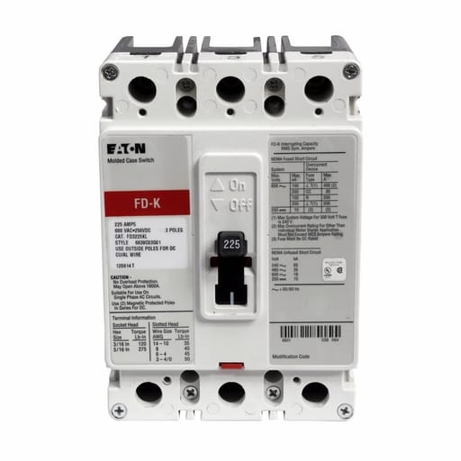 Cutler-Hammer / Eaton - Eaton Electrical FD3225 Series C F Frame Molded Case Circuit Breaker