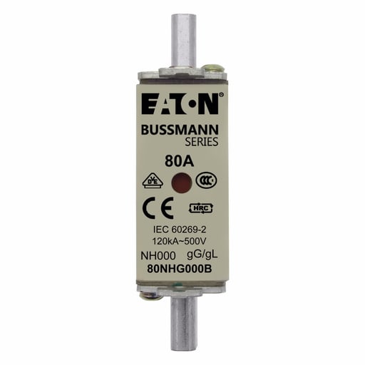 Bussmann Mfg. - BUSS 80NHG000B NH FUSE 80AMP 500V S