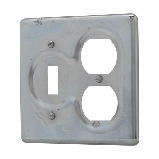 Crouse-Hinds - Crouse-Hinds S32232 2-Gang Sheet Steel Duplex Round Flush Mount Device Box Cover