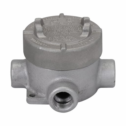 Crouse-Hinds - Crouse-Hinds EAJT26 3/4" Hub Iron Alloy Type T Round Conduit Outlet Box with Cover