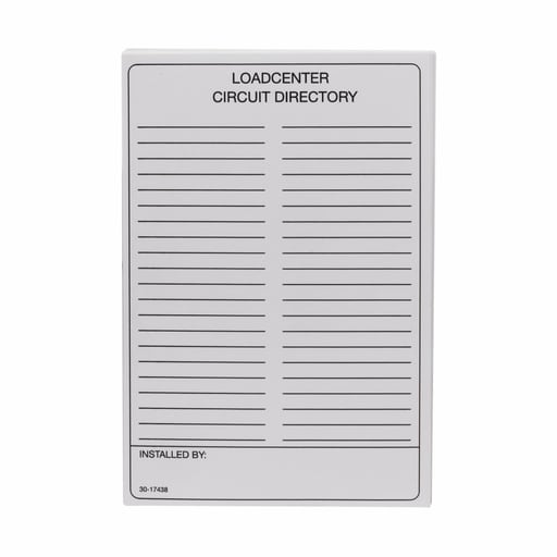 Cutler-Hammer / Eaton - ETN TCD Adhesive Backed Circuit Dir