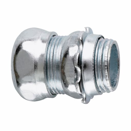 Crouse-Hinds - Crouse-Hinds 653 1-1/4" Steel Non-Insulated Compression Straight EMT Connector