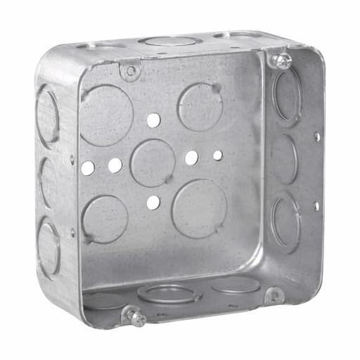 Crouse-Hinds - Crouse-Hinds TP563 4-11/16" Square Outlet Box w/ 1/2" & 3/4" Knockouts