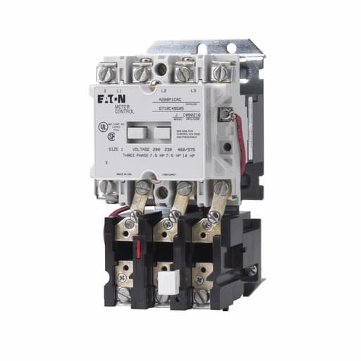 Cutler-Hammer / Eaton - Eaton Electrical A200M1CACD 480/600 Volt 27 Amp 10 Hp 1/3-Phase 3-Pole Open Non-Reversing Magnetic Starter