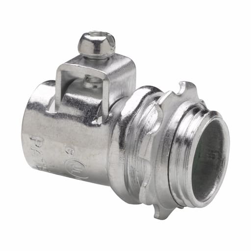 Crouse-Hinds - Crouse-Hinds Series ACB50 1/2 Inch Steel FMC Straight AC/MC Connector
